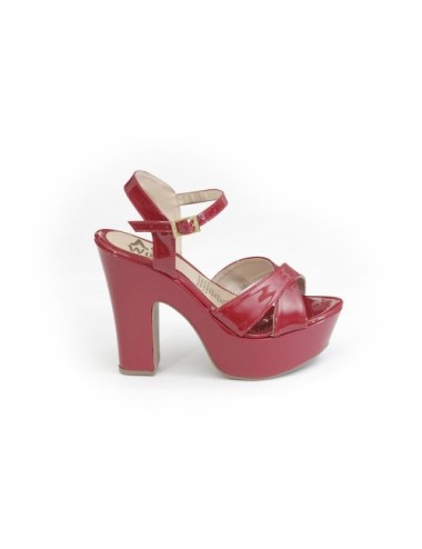 Skywalk Sandalias Tacones Mujer 962Dn04Charolrojo